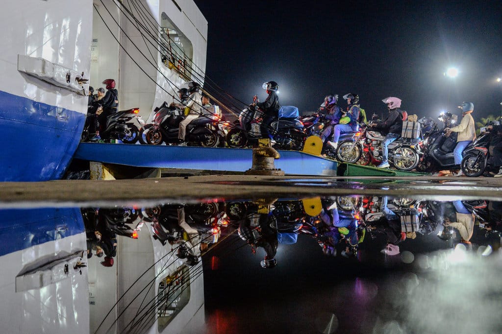 Puncak arus mudik motor di Pelabuhan Ciwandan 