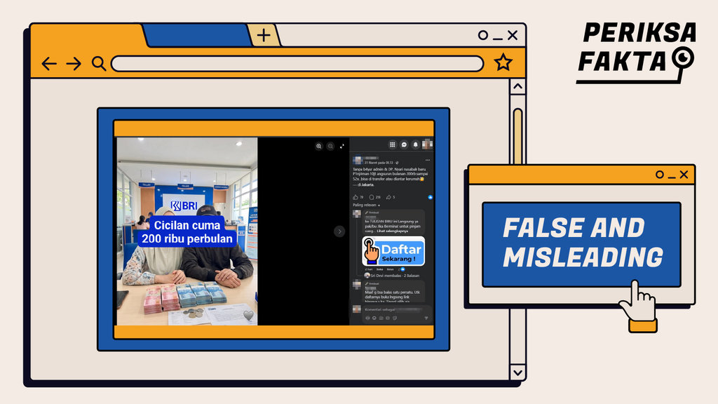 Hoaks, Tautan Pendaftaran Pinjaman BRI Rp10 Juta