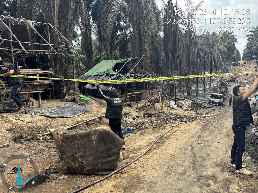 Polisi Buru Pemilik 11 Sumur Minyak Meledak di Musi Banyuasin