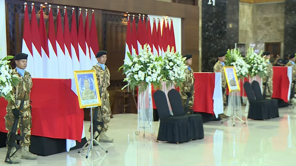 Kedatangan jenazah Prajurit TNI Gugur di Lebanon 