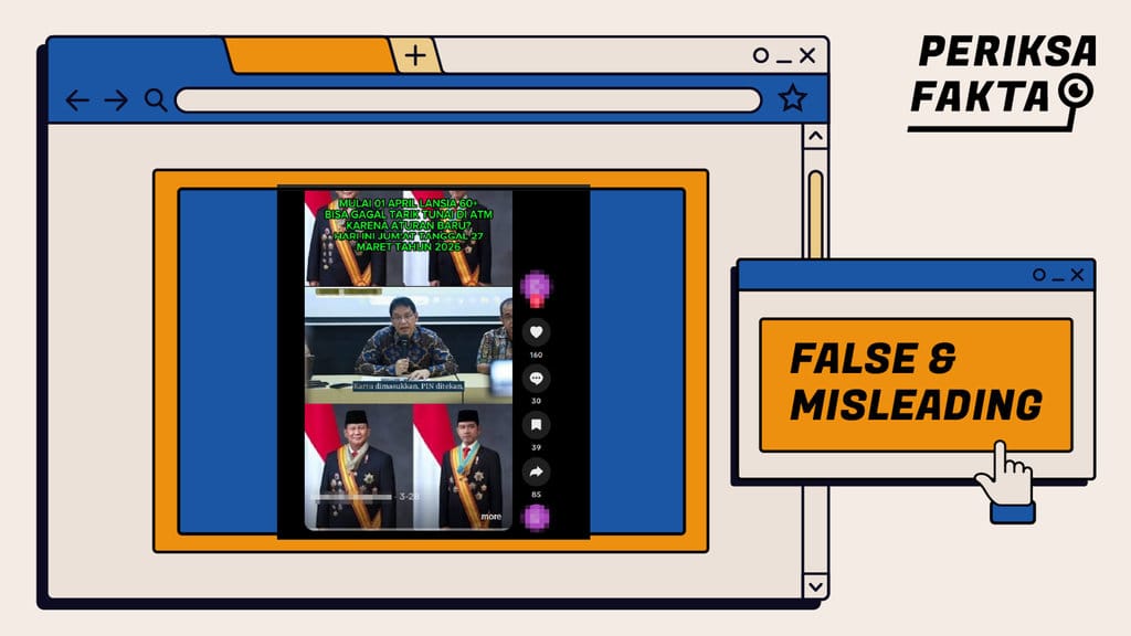 Hoaks, Lansia Diatas 60 Tahun Tidak Bisa Tarik Tunai di ATM