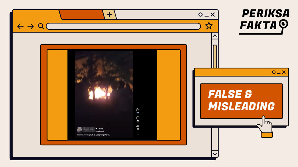 Tidak Benar, Meteor Jatuh di Lampung Utara