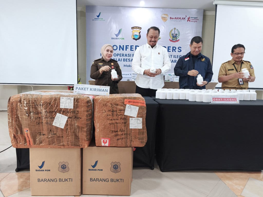 BBPOM Makassar Gagalkan Peredaran 96 Ribu Butir Pil Koplo