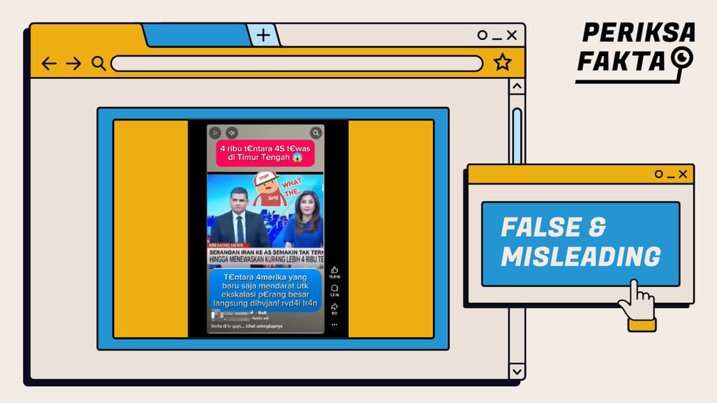 Hoaks, 4 Ribu Tentara AS Tewas Diserang Iran