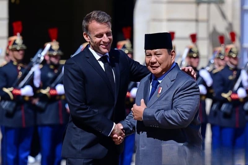 Prabowo & Macron Bertemu Empat Mata, Bahas Kerja Sama-Isu Global