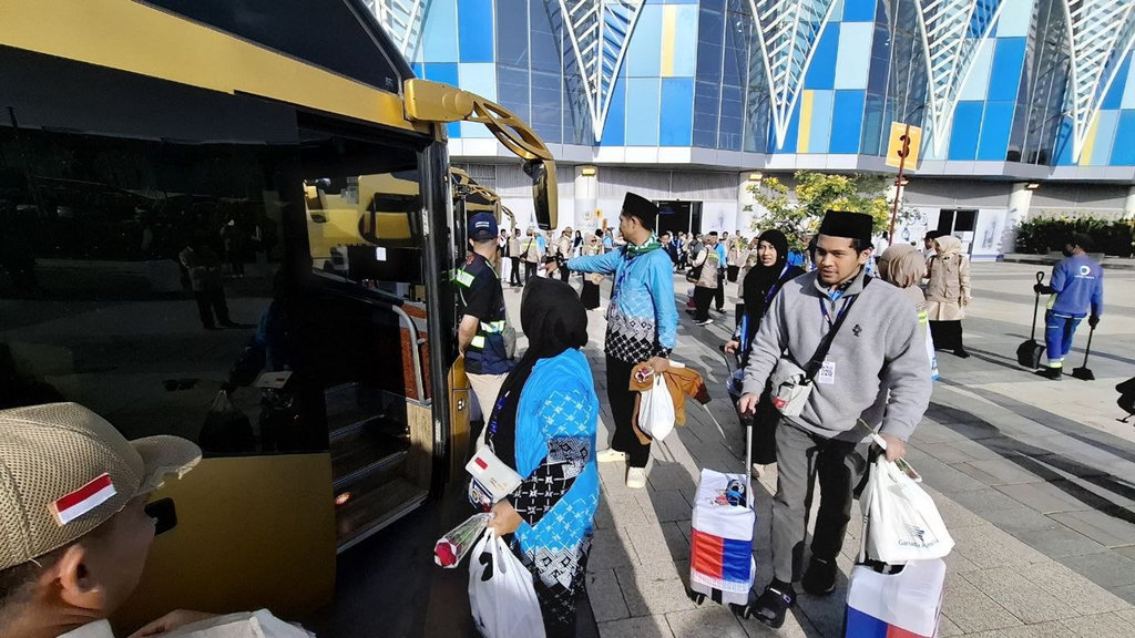 kedatangan jemaah haji Indonesia 2026 di jalur fast track