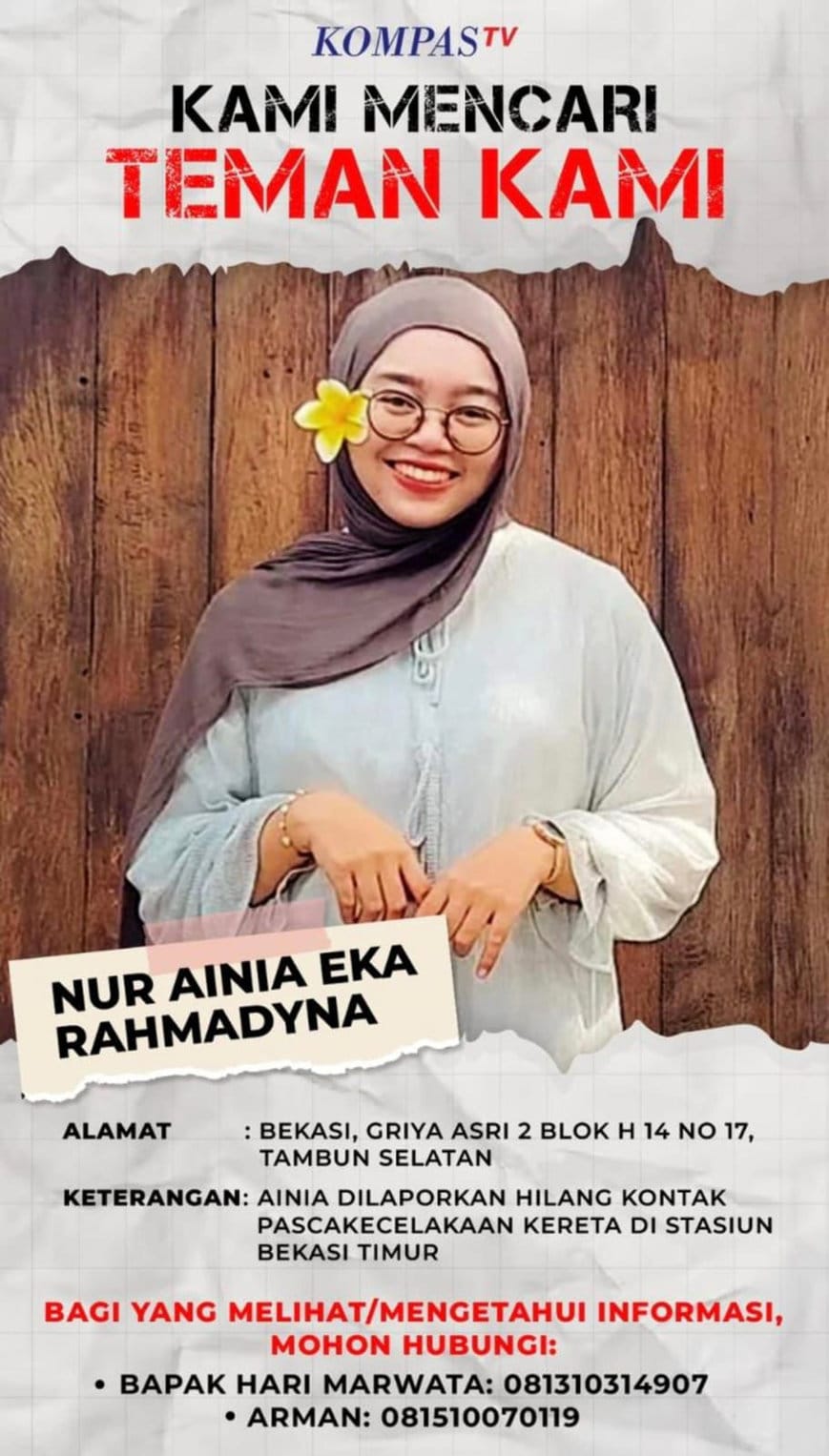 Dedikasi 11 Tahun Ain di Kompas TV Pupus di Tragedi KRL Bekasi