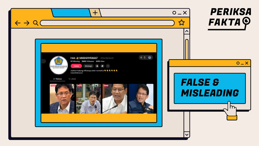 Hoaks, Akun TikTok Palsu Milik Sekretariat Jenderal Kemenkeu