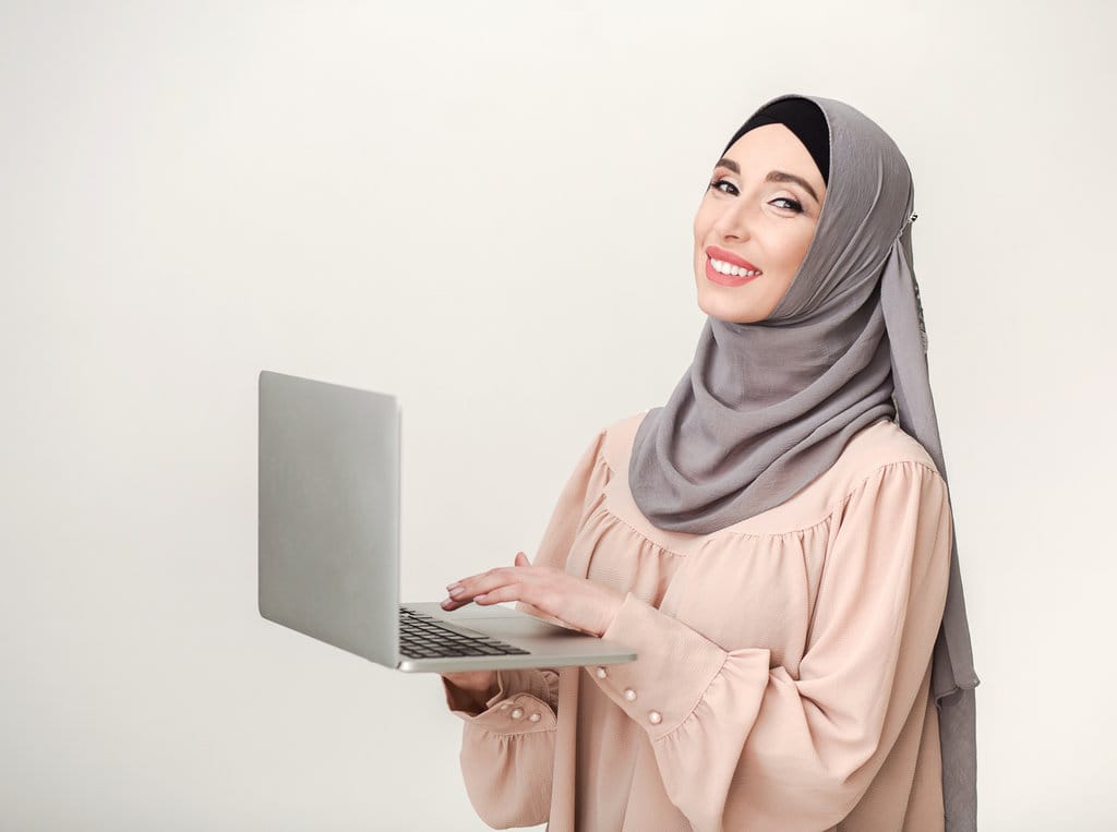 Baju coklat susu muslimah