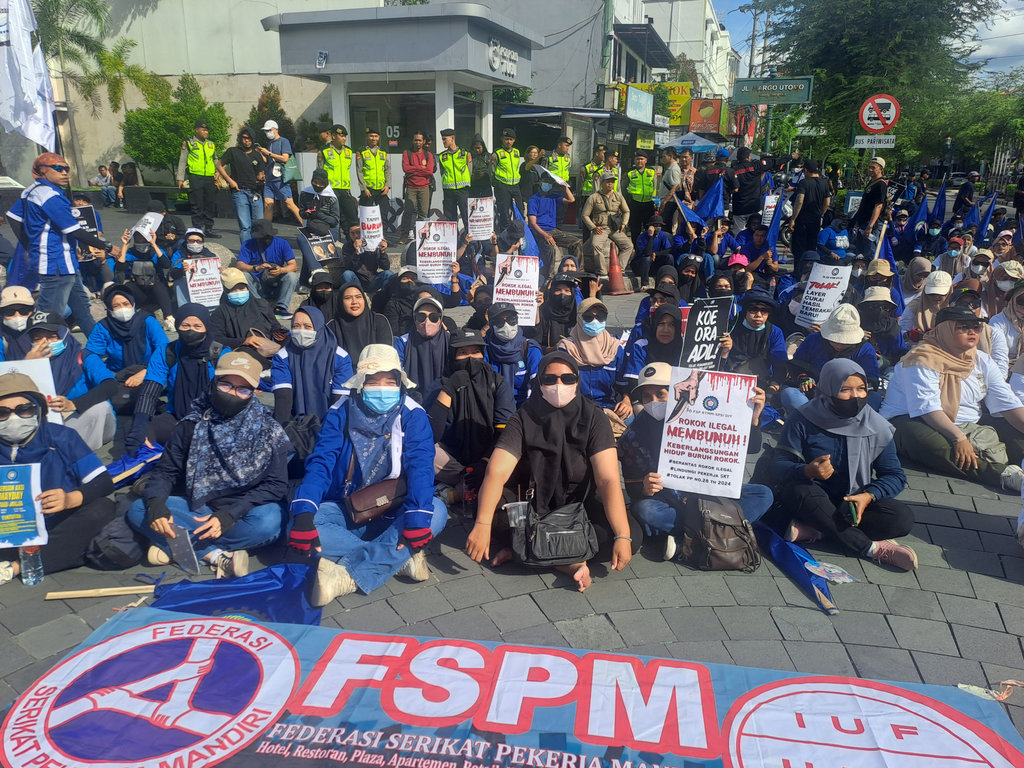 Demo May Day di Jogja, Buruh Tolak Kenaikan Cukai Hasil Tembakau