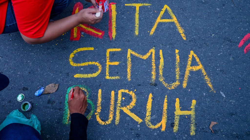 Peringatan Hari Buruh Internasional di Palu