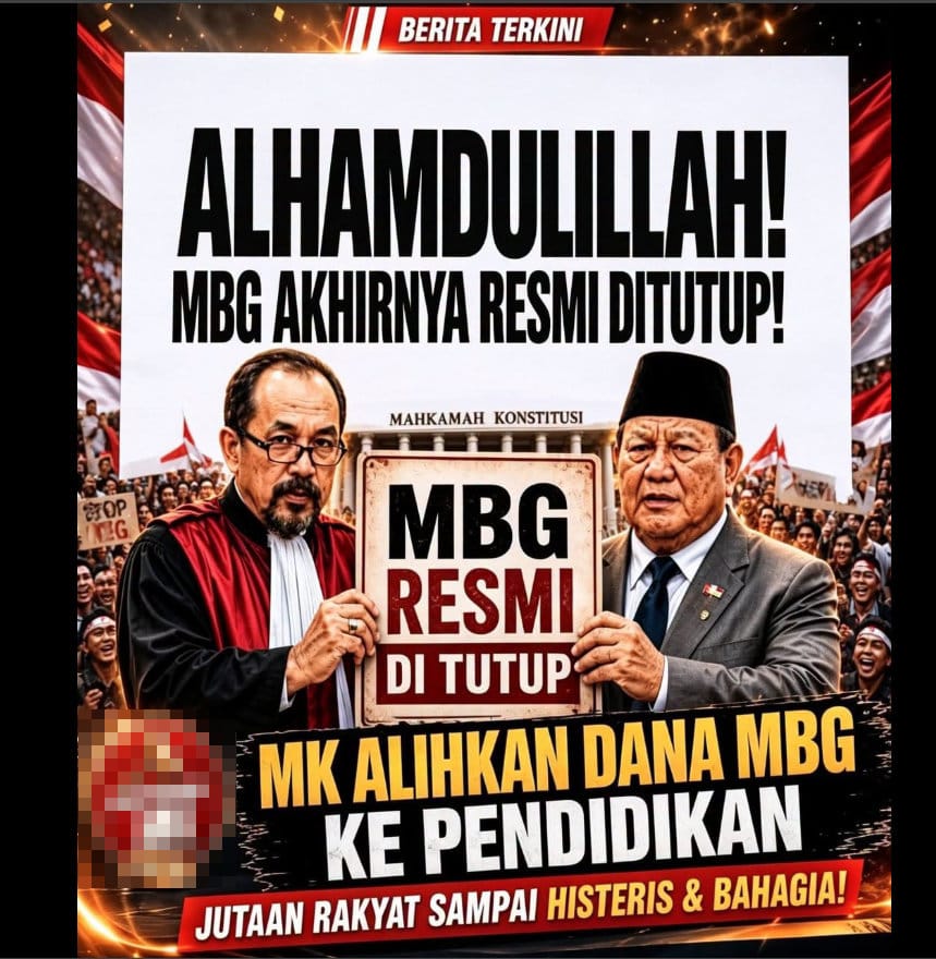 Periksa Fakta MBG Ditutup