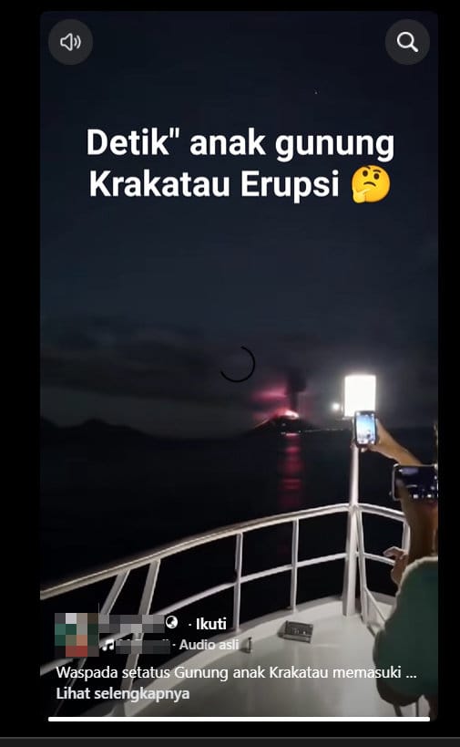 Periksa Fakta Erupsi Gunung Anak Krakatau