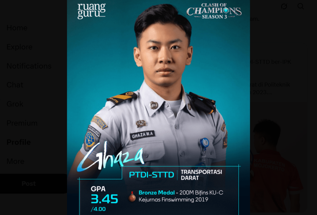 Profil Ghaza Muhammad Al Ghifari dan Kronologi Dicoret dari CoC