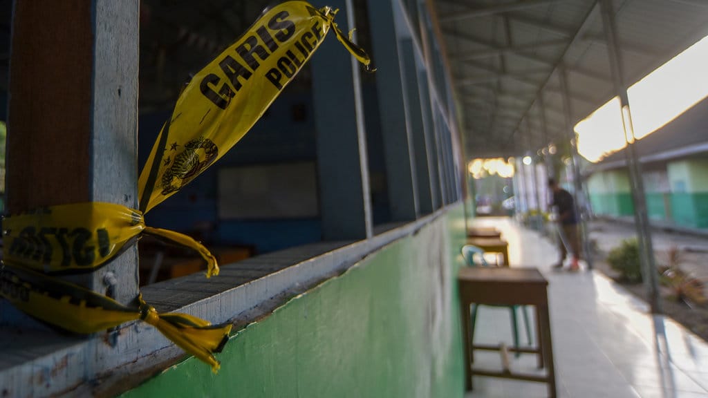 Lokasi ledakan bom rakitan di Padang