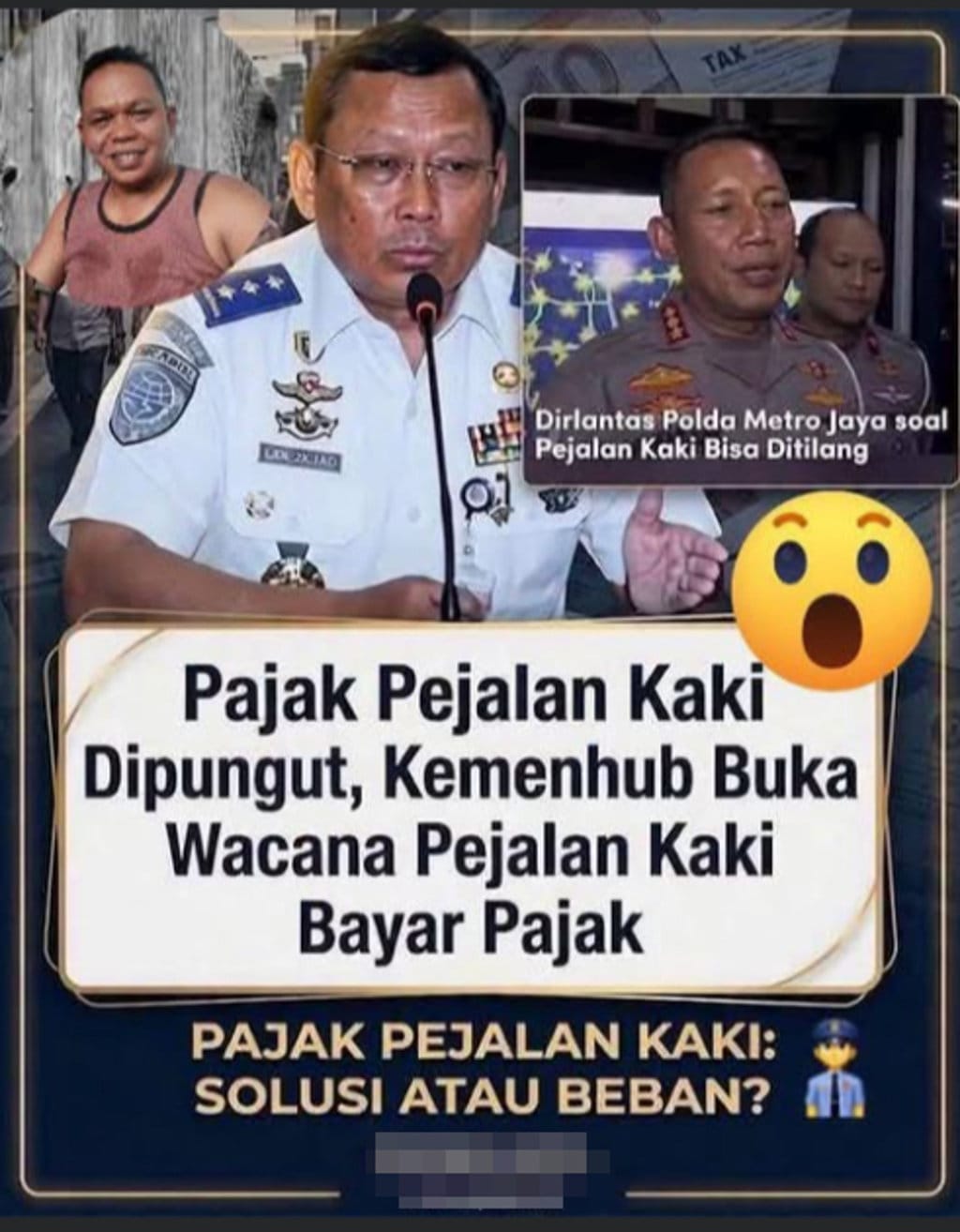 periksa fakta pajak pejalan kaki