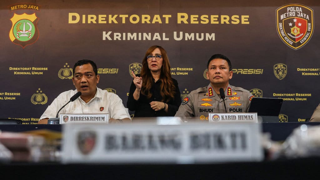 Konferensi pers kasus propaganda digital dan penyebaran hoaks