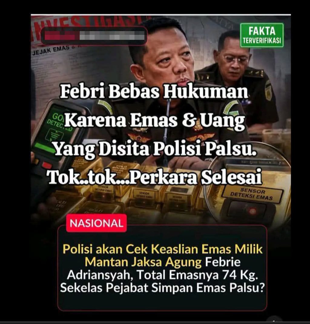 periksa fakta Febrie Dibebaskan