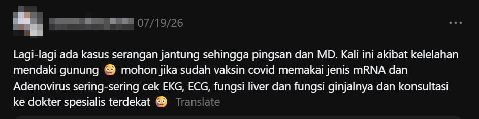 Periksa Fakta vaksin covid sebabkan pelari tewas