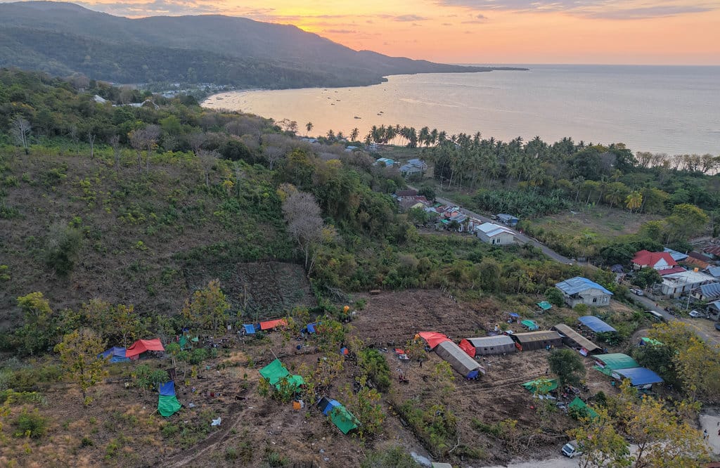 Pengungsian korban gempa di Manggarai Timur