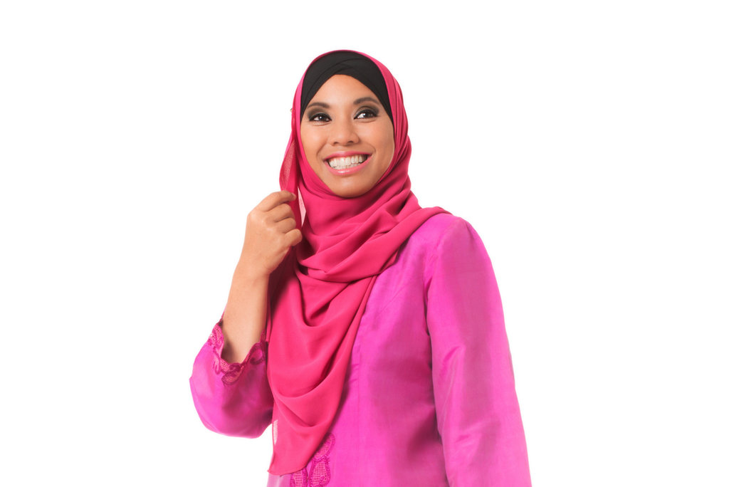 Kebaya pink jilbab pink