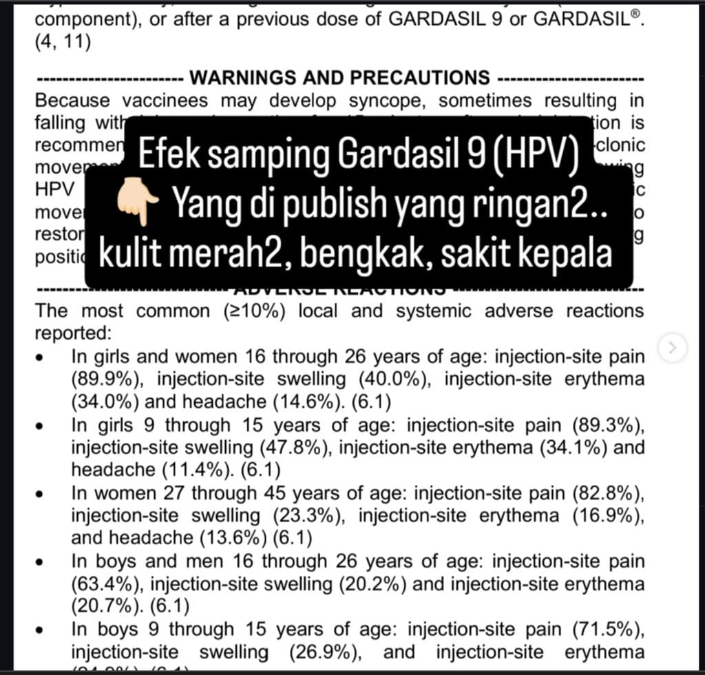 Periksa Fakta Vaksin Gardasil 9
