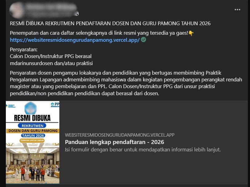 Periksa Fakta Rekrutmen Dosen dan Guru Pamong