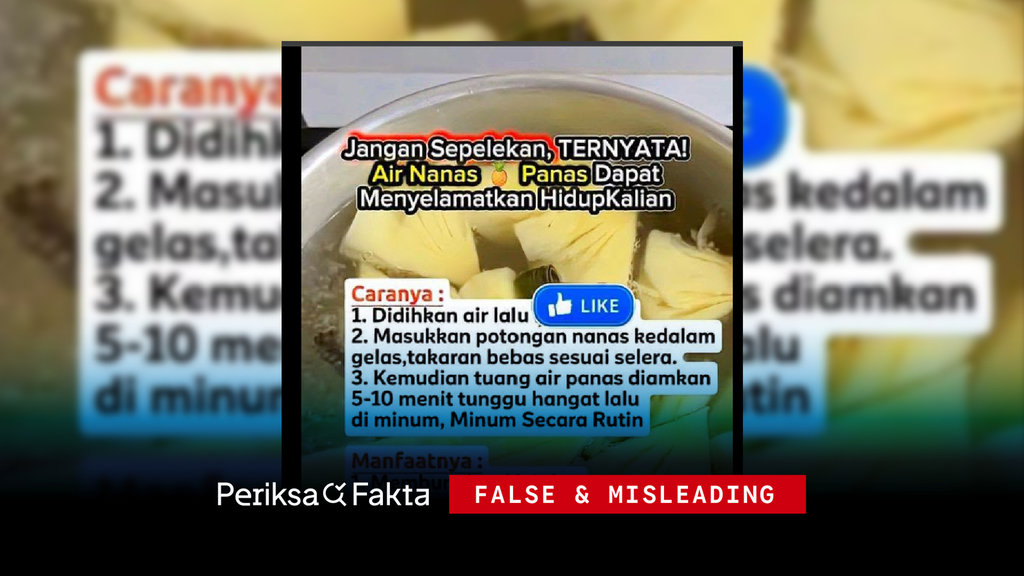 Mitos Air Nanas Panas Sembuhkan Kanker