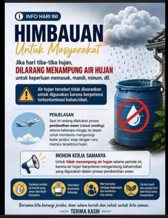 Periksa Fakta Dilarang Menampung Air HujanPeriksa Fakta Dilarang Menampung Air Hujan