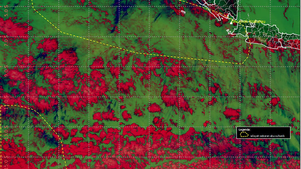 Sebaran Debu Vulkanik Gunung Anak Krakatau