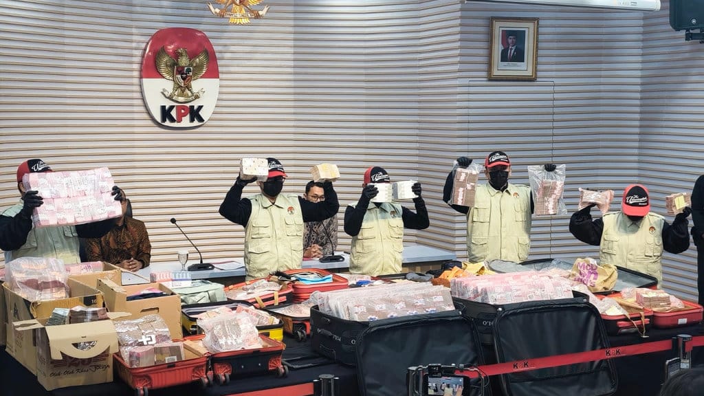 Konpers Kasus Dugaan Korupsi di Kementerian ATR BPN