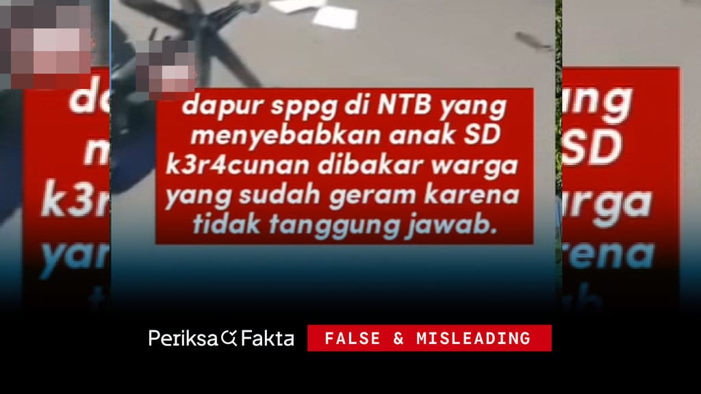 Hoaks, Rekaman Pembakaran Dapur SPPG Lombok Tengah Tidak Benar