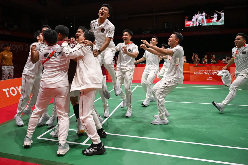 Indonesia raih emas bulu tangkis beregu putra Asian Games