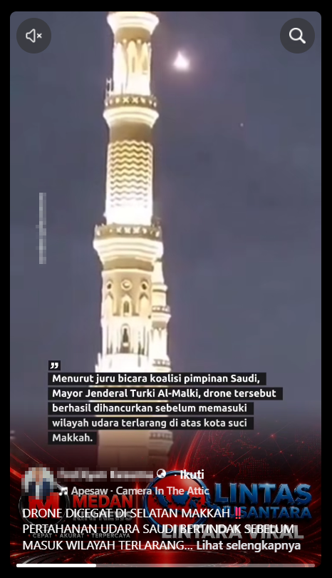 Periksa Fakta Drone Ke Mekkah.