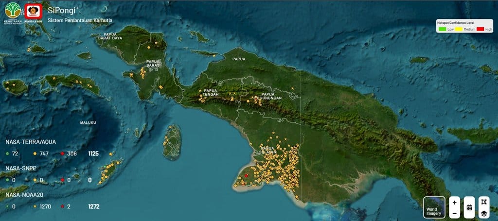 Peta Hotspot di Papua