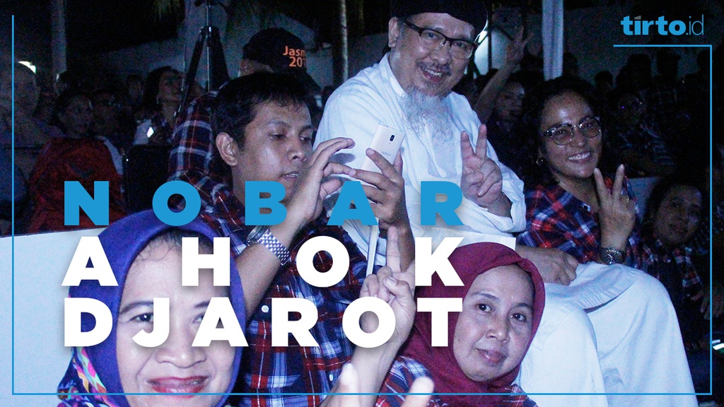 Nobar Pendukung Ahok-Djarot 
