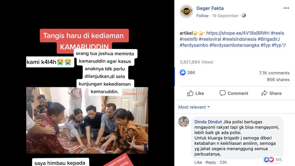 Periksa Fakta: Keluarga Brigadir J Menarik Kasus Kematian Anaknya Periksa Fakta: Keluarga Brigadir J Menarik Kasus Kematian Anaknya