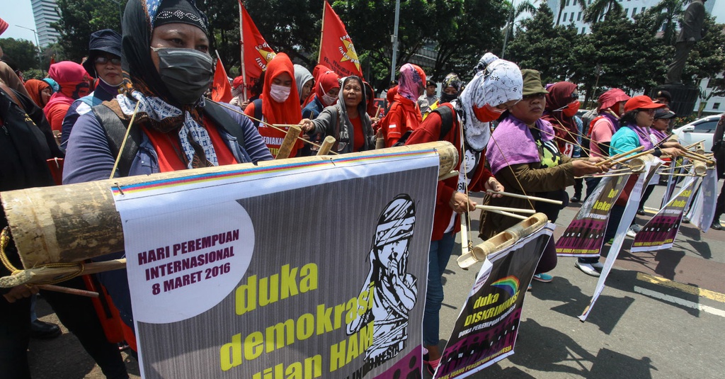 Berbagai Aksi Warnai Peringatan Hari Perempuan Internasional