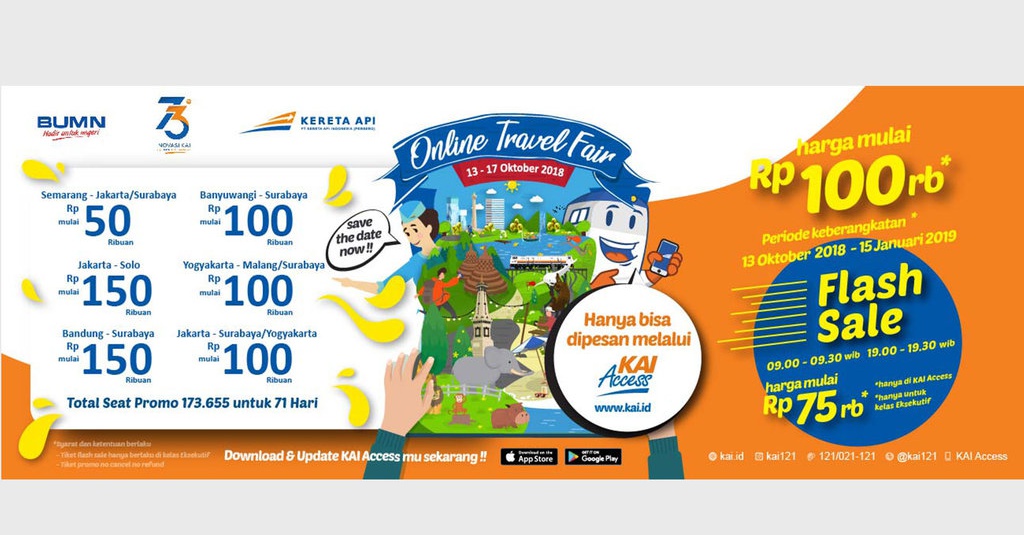 Daftar Harga Promo Tiket KAI Online Travel Fair 13-17 ...