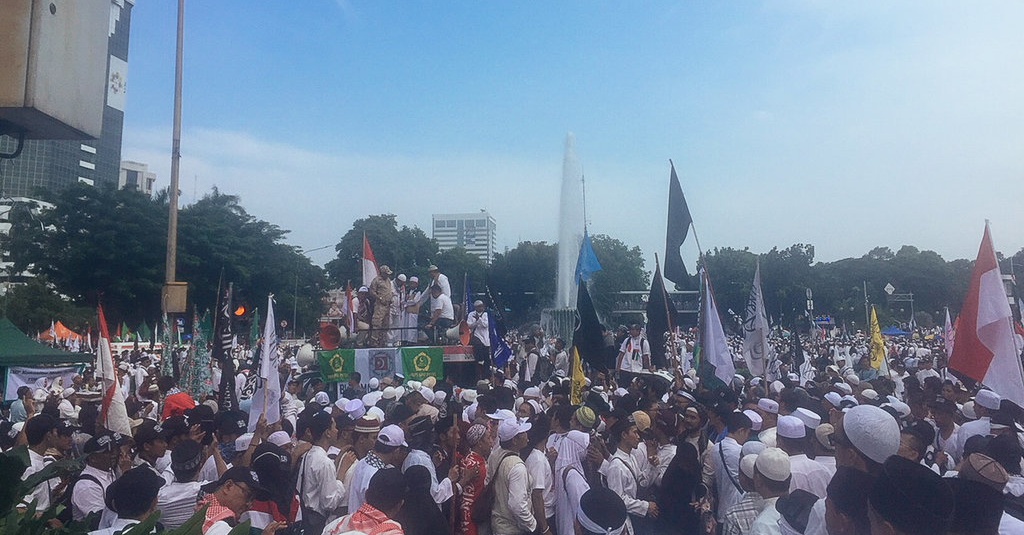 Aksi Reuni 212 Peserta Aksi Teriakkan Nama Prabowo Subianto