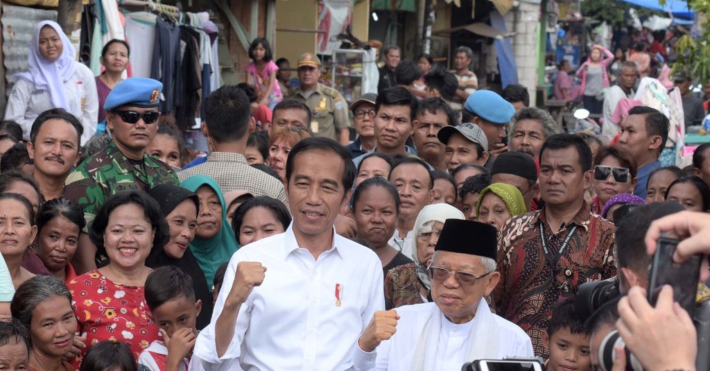 Jokowi Deklarasi Kemenangan di Kampung Deret-Foto Tirto.ID 