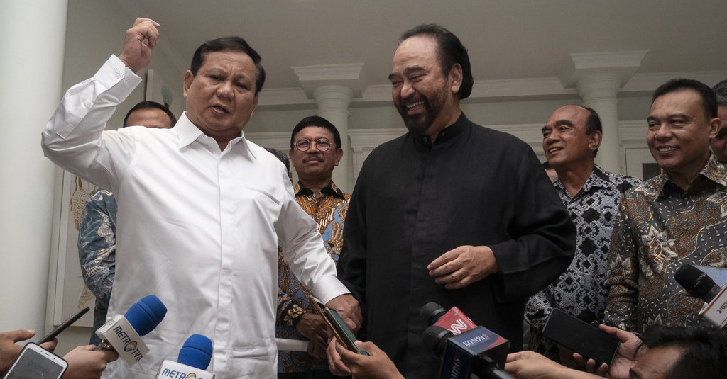 Prabowo & Surya Paloh Sepakat Hati-hati Bentuk Koalisi di Pilpres
