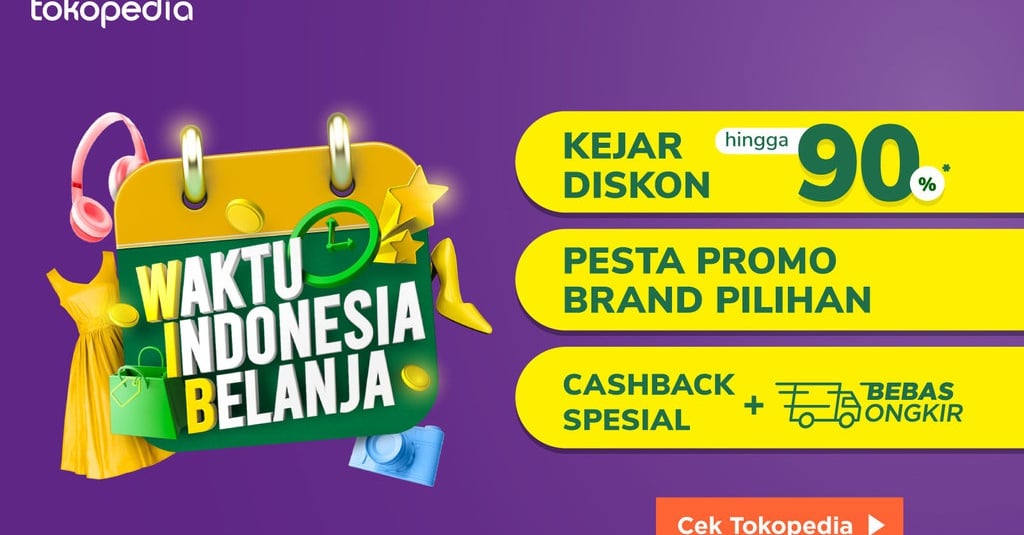 Daftar Promo Tokopedia WIB Januari 2021: Cashback Dan Bebas Ongkir