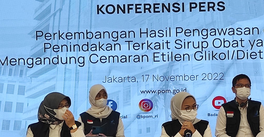 BPOM: PT Yarindo & Universal Resmi Tersangka Kasus Cemaran EG