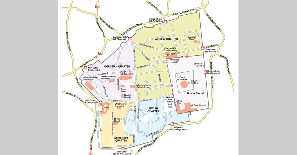 Peta Kota Yerusalem Istockphoto 