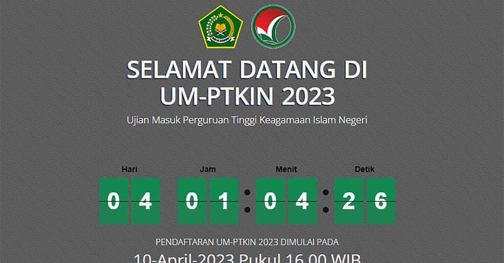 Pendaftaran Ujian Masuk PTKIN Dibuka Hari Ini hingga 15 Mei 2023