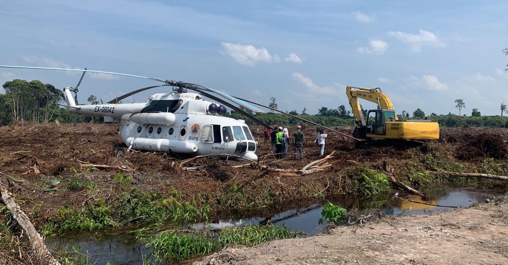 Alami Gangguan, Heli BNPB Mendarat Darurat di Kotawaringin Barat