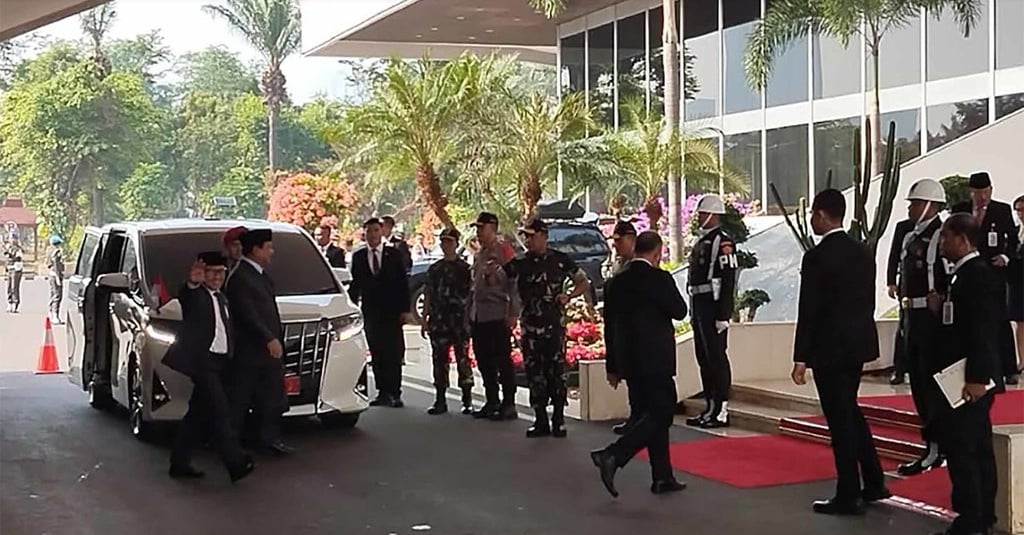 Prabowo dan Cak Imin Tiba Berbarengan di Sidang Tahunan MPR RI