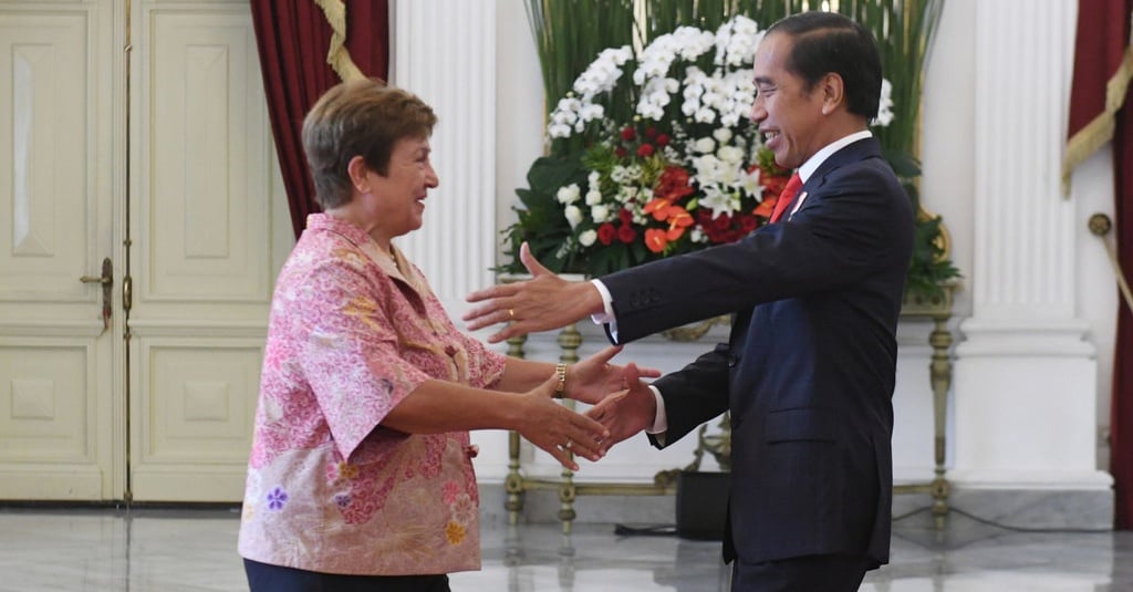 IMF, World Bank, & World Economic Forum Temui Jokowi di Istana