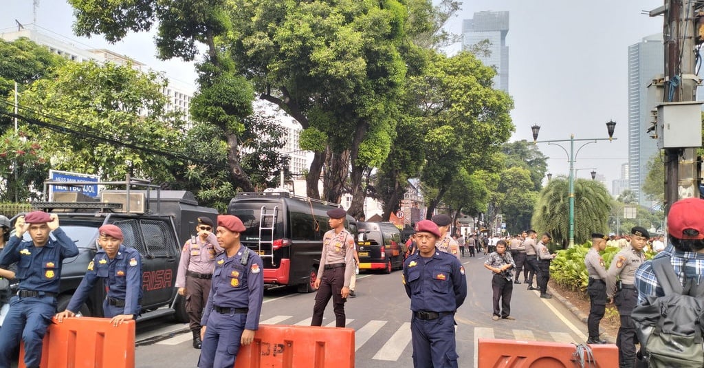 Akses Jalan di Depan KPU Tutup Jelang Pendaftaran Prabowo-Gibran